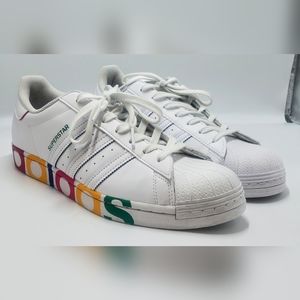 Adidas Rainbow-Pride Superstar Sneakers Size 12 Original Box included